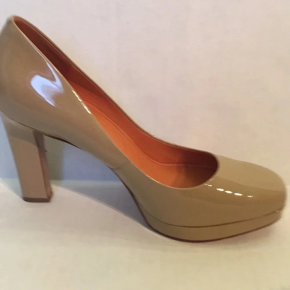 Via Spiga Platform Leather Pumps Size 8